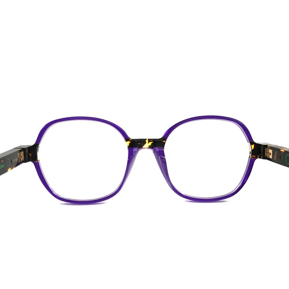 Etnia Barcelona Eyeglasses Frames CHROMA N42 PUHV Purple Havana Brown 52-19-140